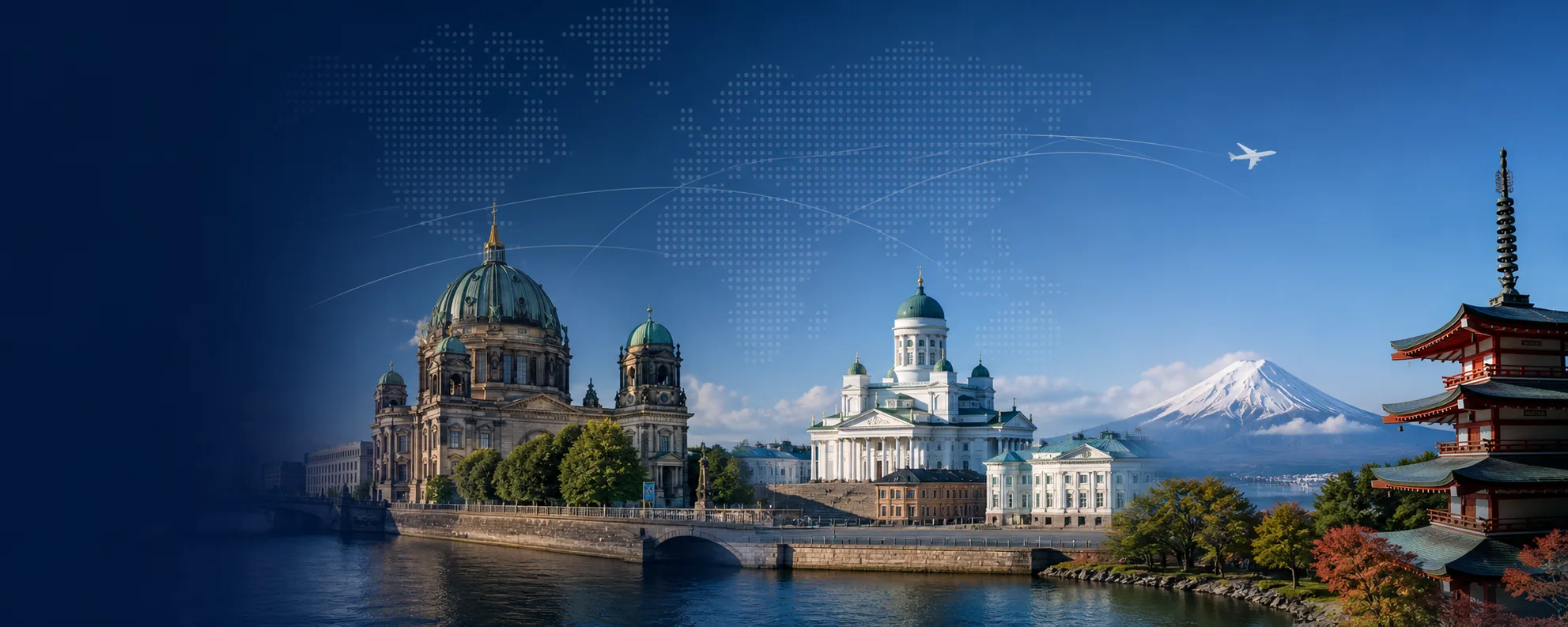 International study destinations including Germany, Finland and Japan